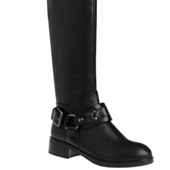 Pebbled Leather "Jamisono" Moto-style Riding Boots by Nine West - Picture 1 of 10